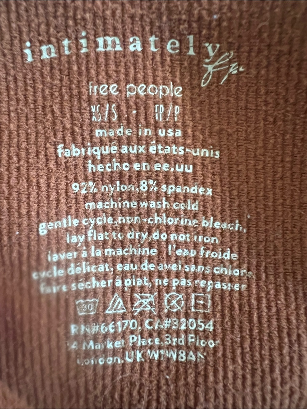 Free People Ribbed Rust-Red Center-Ruche Tank - Picture 3 of 3
